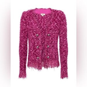 L'AGENCE Azure Fringe Cardigan Blazer - Size XL